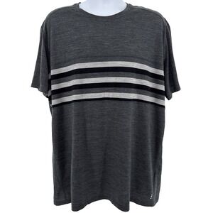 Smartwool Merino 150 T Shirt Men's XXL Gray Stripe Hiking Base Layer